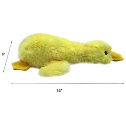 Pet Plush Squeaky Dog Toy Cute Duck Interactive Filler Chew Toys for Dogs Yellow