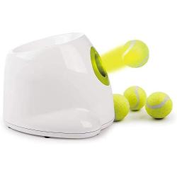 JKQ Mini Size Pet Automatic Ball Launcher Dog Interactive Fetch Toy Dog Tennis Ball Throwing Machine Automatic Pet Tennis Ball Thrower 3pcs Balls (5cm)