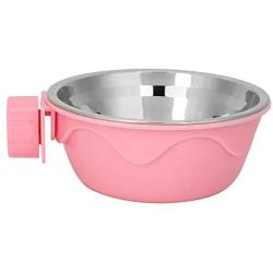 Yutiny Pet Food Water Bowl Stainless Steel Food Hanging Bowl Puppy Kitty Dog Parrot Bird Pet Drink Water Bowl Dish Crates Cages Hanging Feeder Bowl