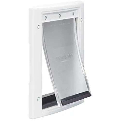 PetSafe Plastic Pet Door for Cats and Dogs, Durable Paintable White Frame with Tinted Vinyl Flap, Easy to Install, Indoor or Outdoor, Multiple Sizes Available - Small, Medium, Large, X-Large PetSafe Plastic Pet Door for Cats and Dogs, Durable Paintable White Frame with Tinted Vinyl Flap, Easy to Install, Indoor or Outdoor, Multiple Sizes Available - Small, Medium, Large, X-Large