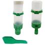 FANGULU Automatic Water Feeder+ Automatic Feeder+ Add Food Scoop Pet Bird Feeder Applicable to Parrots Myna Larks (11 Pieces Combination)