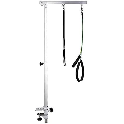 Kinbelle Foldable Dog Grooming Arm - Pet Grooming Tool with Clamp, Loop Noose for Grooming Table,Height Adjustable… (B)