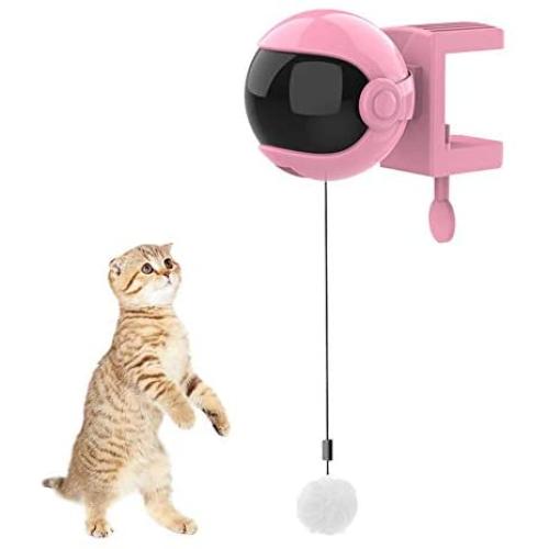 Grehod Funny Pet Toy Electric Cat Toy Funny Cat Ball Automatic Lifting Spring Rod Toy Ball Interactive