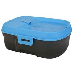 Dog H2O DH025 Cordless Battery Operated Pet Water Fountain, Cool Blue/Translucent Black