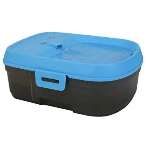 Dog H2O DH025 Cordless Battery Operated Pet Water Fountain, Cool Blue/Translucent Black Dog H2O DH025 Cordless Battery Operated Pet Water Fountain, Cool Blue/Translucent Black
