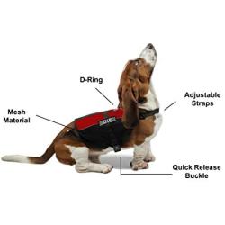 Dogline MaxAire Vest with Search and Rescue Removable Patches Adjustable Harness Reflective for Puppies Small Medium and Large Dogs