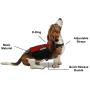 Dogline MaxAire Vest with Search and Rescue Removable Patches Adjustable Harness Reflective for Puppies Small Medium and Large Dogs