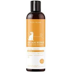 kin+kind Organic Dog Shampoo Argan Oil (12 fl oz) - Repair Coat Damage, Ease Itchy Irritation - Safe, Natural Formula with Olive Oil, Coconut Oil and Cedarwood - Made in USA