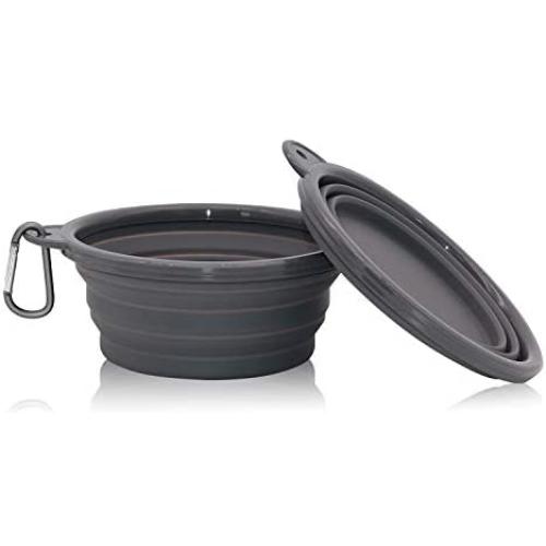 nobrand 2 Pack Collapsible Dog Bowl & Pet Bowl Collapsible Travel Silicone for Outdoor Travel Hiking Camping (350ml)