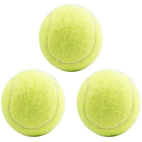 July miracle Tennis Balls 3 Pcs Training Sport Play Cricket Dog Toy for Lessons, Practice, Playing & Throwing Machines with Pets
