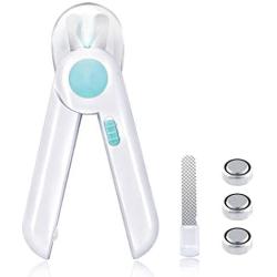 Ayzaw Dog Nail Clippers, Cat Nail Clipper with LED Light to Avoid Over-Cutting, Built-in Nail File and Razor Sharp Blade, Nail Clippers for Small Dogs, Cats and Small Animals