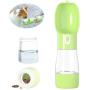 ARQFSMY Water Bottle for Cat and Dog, Portable Pet Multifunctional 8.7oz Water Dispenser, and 6.8oz Food Store Bowl, for Outdoor Walking or Travel, Light Food Grade Plastic