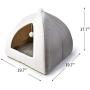 InnoPet Pet Tent Soft Bed,Cat Caves House for Indoor Cats Portable Small Dog Bunny House Pet Hideaway Triangle Bed,Self-Warming Foldable Comfortable Cat Tent House