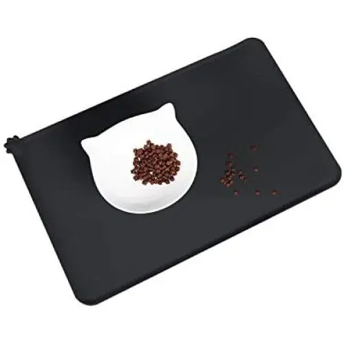 Elaikka Silicone Pet Food Mat NonSlip Easy Clean Waterproof 19”x12