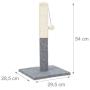 Relaxdays Freestanding Scratching Post for Cats with Sisal Post and Ball, 54 cm, Grey