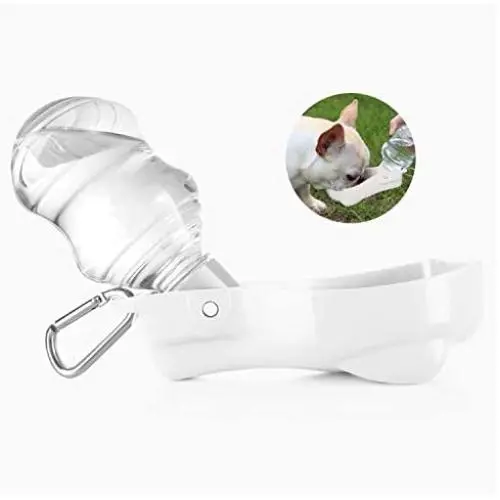 Flexzion Dog Water Bottle with Foldable Bowl Holder Drink Cup Tray Stand Attachment for Walking, Travel Drinking Dispenser Hanging Buckle Accessory for Pets, Dogs, Cats, Small Animals Flexzion Dog Water Bottle with Foldable Bowl Holder Drink Cup Tray Stand Attachment for Walking, Travel Drinking Dispenser Hanging Buckle Accessory for Pets, Dogs, Cats, Small Animals