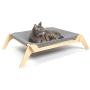 Primetime Petz Pet Lounge, Raised Indoor Pet Bed for Cats or Small Dogs, Reversible Fabric Hammock (Neutral Paint Spots/Crosses)