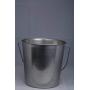 Indipets Heavy Duty Stainless Steel Pail - 6 Quart - Durable Dog Food and Water Storage
