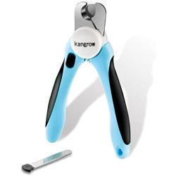 Kangrow Safe Pet Nail Clippers, Claw Trimmers for Cats and Dogs, with Safety Guard to Avoid Over-Cutting, Sharp Blades and Non Slip Handles with Free Nail File