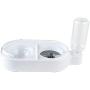 kimpets Pet Fountain Drinking Water pet Portable Water Fountain Double Bowl; Automatic Water and Food Bowls for Cats and Small Dog