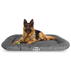 The Dog’s Bed, Premium Waterproof Dog Bed, M to XXL Durable Quality Grey Oxford Fabric, YKK Zippers, Washable Reversible Cover, Dog Beds for Home Car Crate & Outside, Puppy & All Pet Comfort