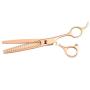 LILYS PET Professional PET Dog Grooming Scissors Cutting&Curved&Thinning Shears,Round Hole Design, Shark Teeth Thinning Scissor