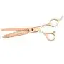 LILYS PET Professional PET Dog Grooming Scissors Cutting&Curved&Thinning Shears,Round Hole Design, Shark Teeth Thinning Scissor
