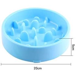 Pet Bowl, Environmentally Friendly Materials Feeder Dog Cat Bowl Slow Feeder(Blue)