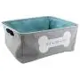 Winifred & Lily Pet Toy and Accessory Storage Bin, Organizer Storage Basket for Pet Toys, Blankets, Leashes and Food in Embroidered “Woof Bark Play in Dog Bone, Grey Winifred & Lily Pet Toy and Accessory Storage Bin, Organizer Storage Basket for Pet Toys, Blankets, Leashes and Food in Embroidered “Woof Bark Play in Dog Bone, Grey
