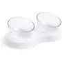 Laifug Elevated Double Cat Dog Food Water Bowls,Tilted Pet Raised Bowls with Stand for Cats and Small Dogs,Food Grade Material Nonslip Cat Dishes Laifug Elevated Double Cat Dog Food Water Bowls,Tilted Pet Raised Bowls with Stand for Cats and Small Dogs,Food Grade Material Nonslip Cat Dishes