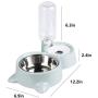 Dog Cat Bowls Food and Water Bowls Set, Automatic Water Dispenser Durable & Detachable Stainless Feeder Double Pet Bowls for Small Cats and Dogs Puppies