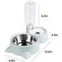 Dog Cat Bowls Food and Water Bowls Set, Automatic Water Dispenser Durable & Detachable Stainless Feeder Double Pet Bowls for Small Cats and Dogs Puppies Dog Cat Bowls Food and Water Bowls Set, Automatic Water Dispenser Durable & Detachable Stainless Feeder Double Pet Bowls for Small Cats and Dogs Puppies