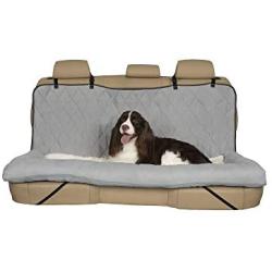 PetSafe Happy Ride Car Cuddler, Dog Bed Seat Cover - Grey and Tan - Bench and Bucket Covers for Cars, SUVs and Trucks