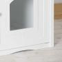 Merry Pet Cat Washroom Litter Box Cover/Night Stand Pet House, Glossy White