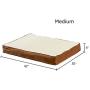 Oscar Orthopedic Small (36 x 24 in.) Mocha Rectangle Pillow Style Dog Bed