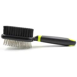 FASTINGDOG Dog Grooming Slicker Brush, Cat Dog Grooming Slicker Massage Brushes, Soft Bristle Bath Brush for Cats, Double-Sided Spring Comb Shedding Grooming Tools