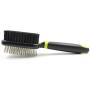 FASTINGDOG Dog Grooming Slicker Brush, Cat Dog Grooming Slicker Massage Brushes, Soft Bristle Bath Brush for Cats, Double-Sided Spring Comb Shedding Grooming Tools