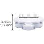AJG3 Ergonomic Dog Brush: 2-Sided Undercoat Rake for Dogs and Cats - Easy Folding Pet Grooming Tool - Best Fur Removal Tool - Makes De-Shedding Easy & Comfortable - Remove Excess/Matted Hair Easily