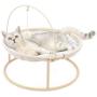 Fenley Cat Soft Plush Cat Hammock, Indoor Elevated Cat Bed with Dangling Ball and Stand, Detachable Washable and Portable Pet Bed Safe & Stable for Kitten Cats and Small Dogs (Beige)