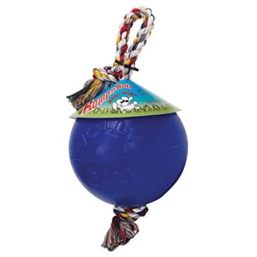 Jolly Pets Romp-N-Roll Ball Color: Blue, Size: 14'' H x 6'' W x 6'' D