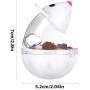 PORTOWN 4 Pcs Cat Food Ball Dispenser, Small Cat Food Balls Slow Feeder Mice Shaped Tumbler Cat Food Toy Cat Treat Toy Feeder Toy for Interactive IQ Treat Training(Pink,White)