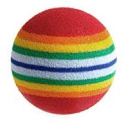 S-D-A 10Pcs Colorful Pet Rainbow Foam Fetch Balls Training Interactive Dog Funny Toy Pet Products