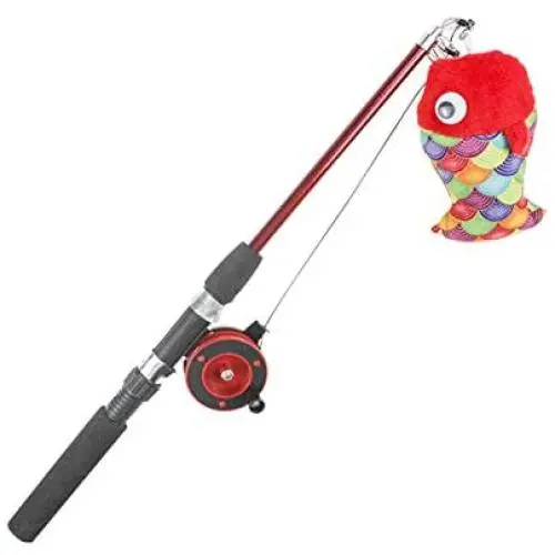 ocijf179 Cat Teaser Pet Cat Kitten Teaser Plush Fish Octopus Retractable Rod Fishing Pole Catnip Toy - Octopus## ocijf179 Cat Teaser Pet Cat Kitten Teaser Plush Fish Octopus Retractable Rod Fishing Pole Catnip Toy - Octopus##