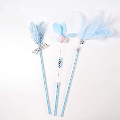 Three Piece Set of cat Teaser Stick Manual Interactive cat Toy Anti bite pet Products