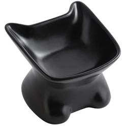 JUILE YUAN Raised Cat Food Bowl, Elevated Slanted Kitten Bowl, Cat Dish Bowl, Ceramic Cat Pet Feeding Bowl – Stable and Sturdy Design – Comfortable and Safe Eating – Easy to Clean