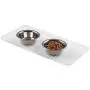 mDesign Premium Quality Pet Food and Water Bowl Feeding Mat for Cats and Kittens - Waterproof Non-Slip Durable Silicone Placemat - Raised Edges, Food Safe, Non-Toxic - Small, 2 Pack - Clear mDesign Premium Quality Pet Food and Water Bowl Feeding Mat for Cats and Kittens - Waterproof Non-Slip Durable Silicone Placemat - Raised Edges, Food Safe, Non-Toxic - Small, 2 Pack - Clear