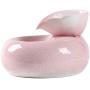 Cat Water Fountain, Quiet&Water Circulation Cat Water Dispenser, Automatic Ceramic Drinking Fountain for Cats Dogs,Pink