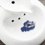 Cat Water Fountain, Quiet&Water Circulation Cat Water Dispenser, Automatic Ceramic Drinking Fountain for Cats Dogs,White