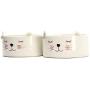 Kurrajong Farmhouse Set of 2 Ceramic cat Bowls - 4.5'' Wide x 2'' high - one for Water and one for Food - Cute cat Bowls and so Unique