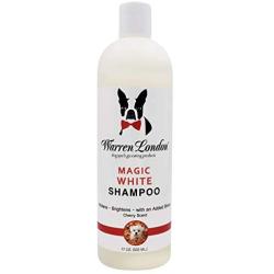 Warren London Magic White Brightening Dog Shampoo - Enhances Natural Color & Shine of All Coats - 17 oz & 1 Gallon